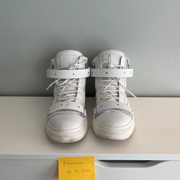 Giuseppe Zanotti High Top Leather Sneakers - Picture 6 of 10